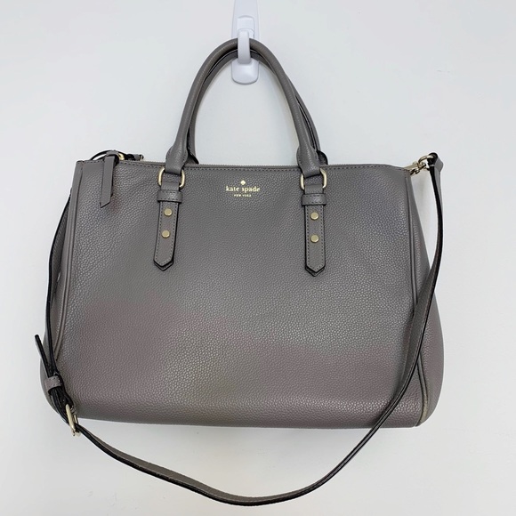 kate spade Handbags - Kate Spade Mulberry Street Leighann grey leather Satchel bag